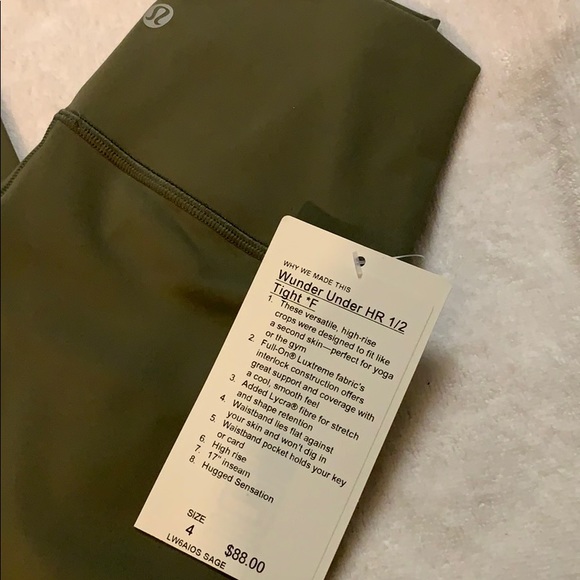 Lululemon wunder under HR 1/2 tight *F - Picture 4 of 4